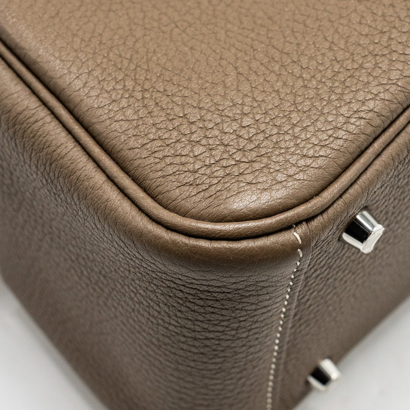 Hermes Mini Lindy Clemence Etoupe SHW Stamp Z