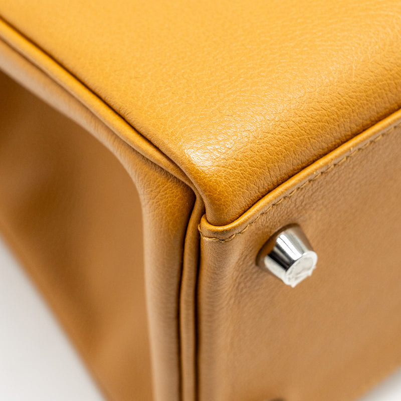 HERMES Kelly 32 Evercolor Caramel / Rose D’ete SHW Stamp Y