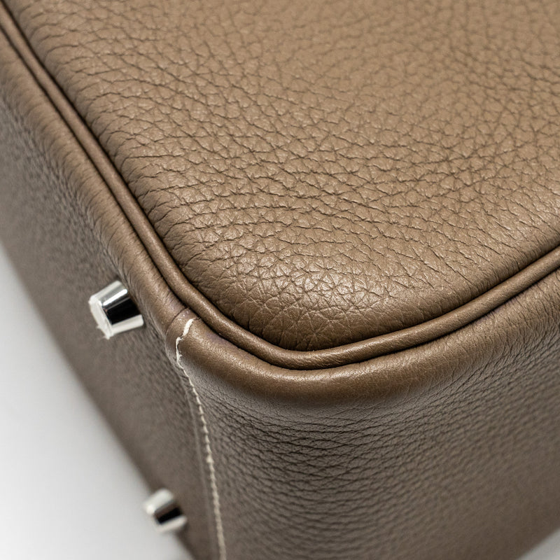 Hermes Mini Lindy Clemence Etoupe SHW Stamp Z