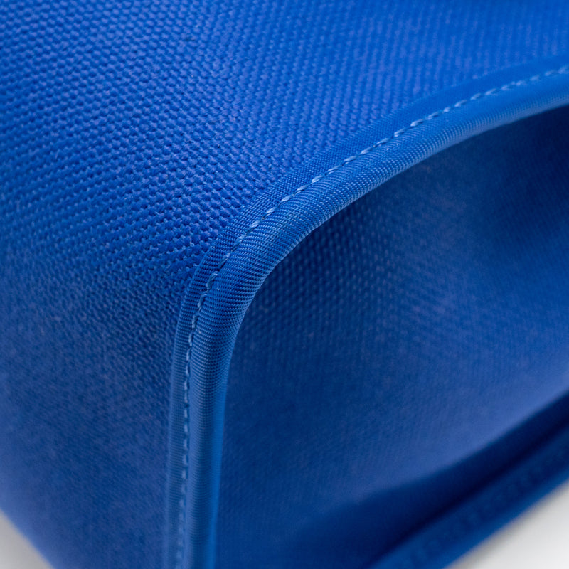 Hermes Herbag 31 Zip Bag Canvas/Hunter Leather Bleu Electrique/Bleu Indigo SHW Stamp A