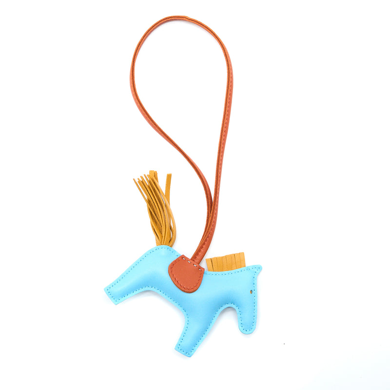 Hermes Rodeo PM Bag Charm Sesame/Multicolour Stamp C