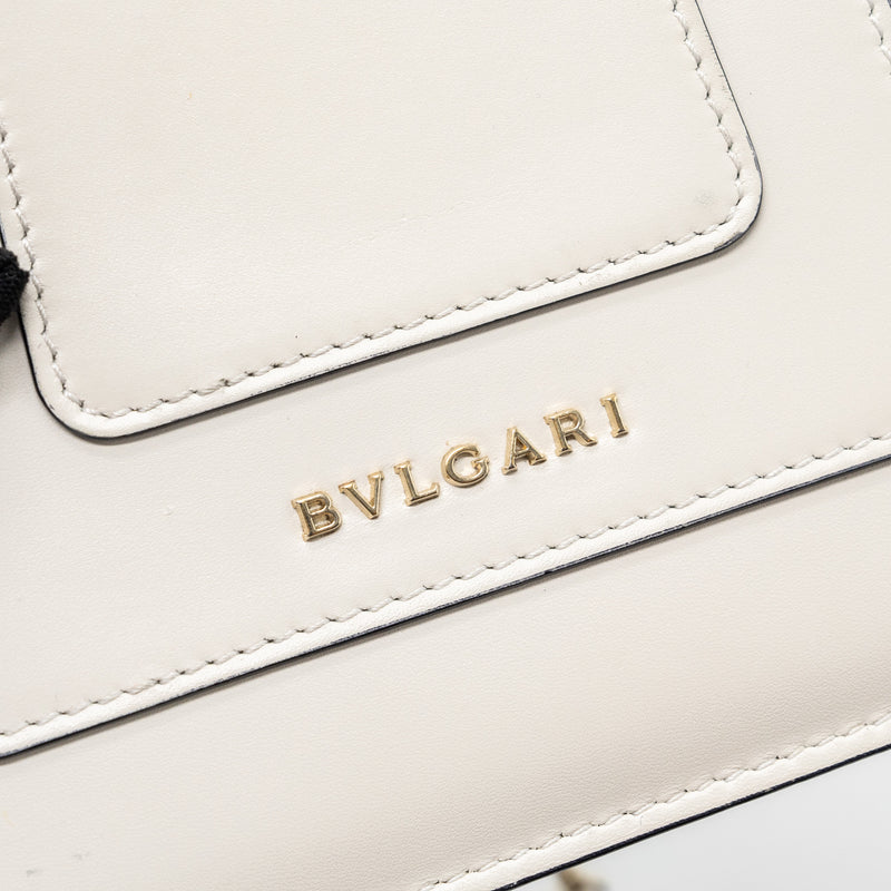 Bvlgari top handle serpenti bag calfskin white LGHW