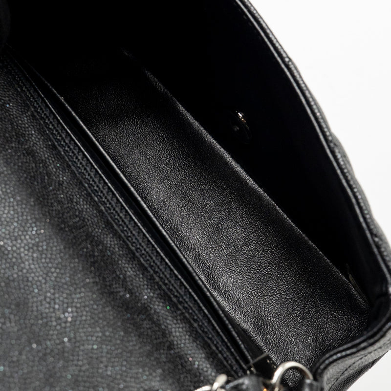 Chanel Mini Rectangular Flap Bag Caviar Iridescent Black SHW