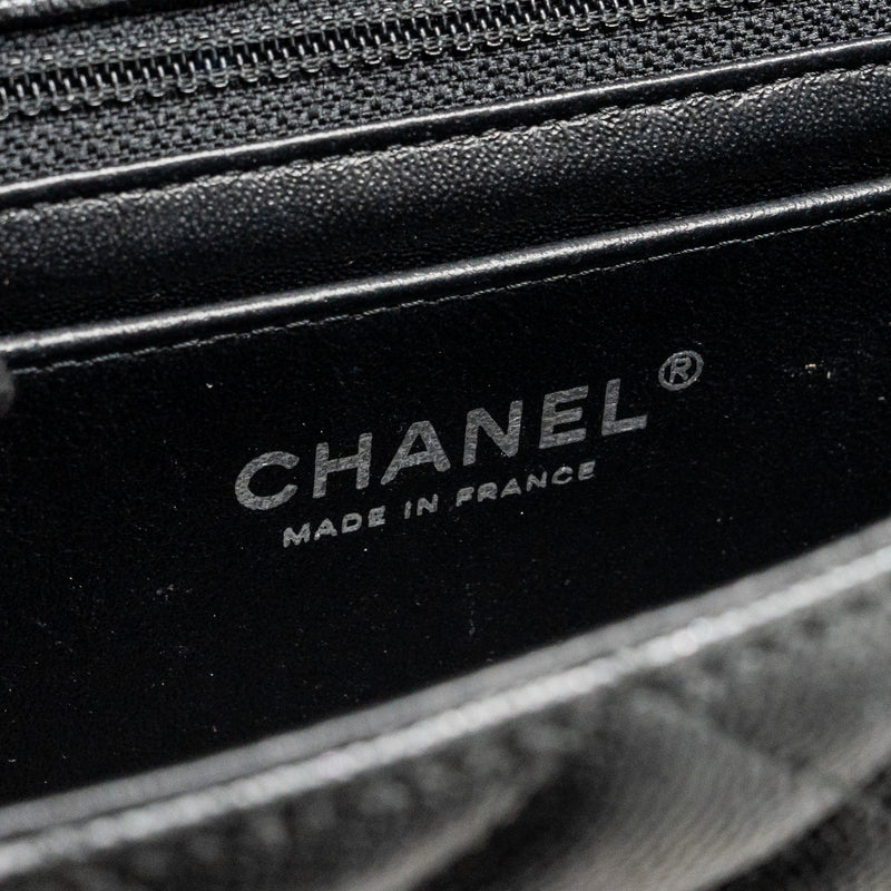 Chanel Mini Rectangular Flap Bag Caviar Iridescent Black SHW