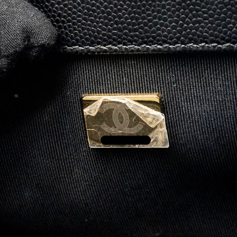 Chanel Small Boy Bag Caviar Black GHW (Microchip)