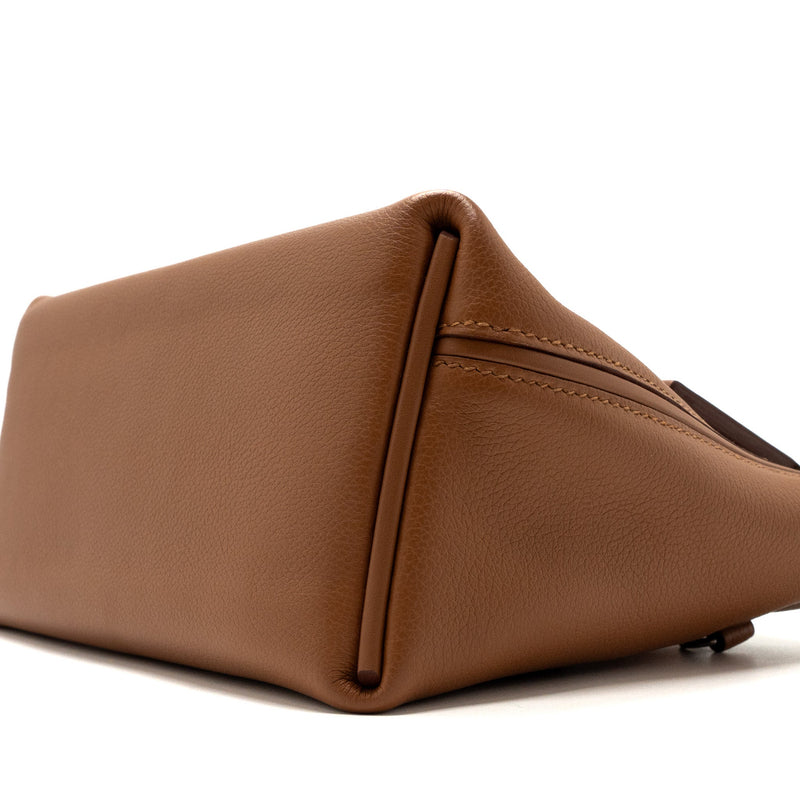 Hermes mini 24/24 2424-21 bag evercolor / swift gold SHW stamp U