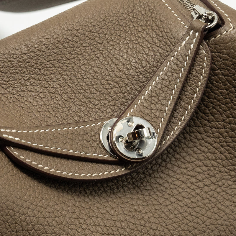 Hermes Mini Lindy Clemence Etoupe SHW Stamp Z