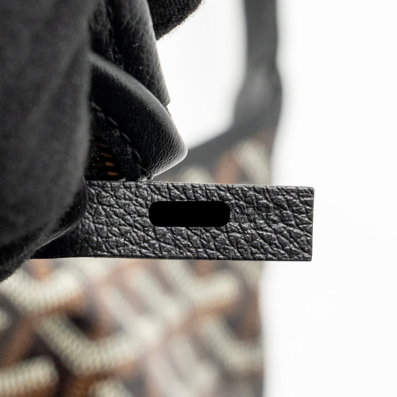 Goyard Boheme Hobo Bag Goyardine Canvas/Calfskin Black SHW