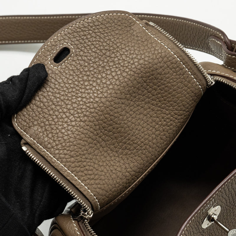 Hermes Mini Lindy Clemence Etoupe SHW Stamp Z