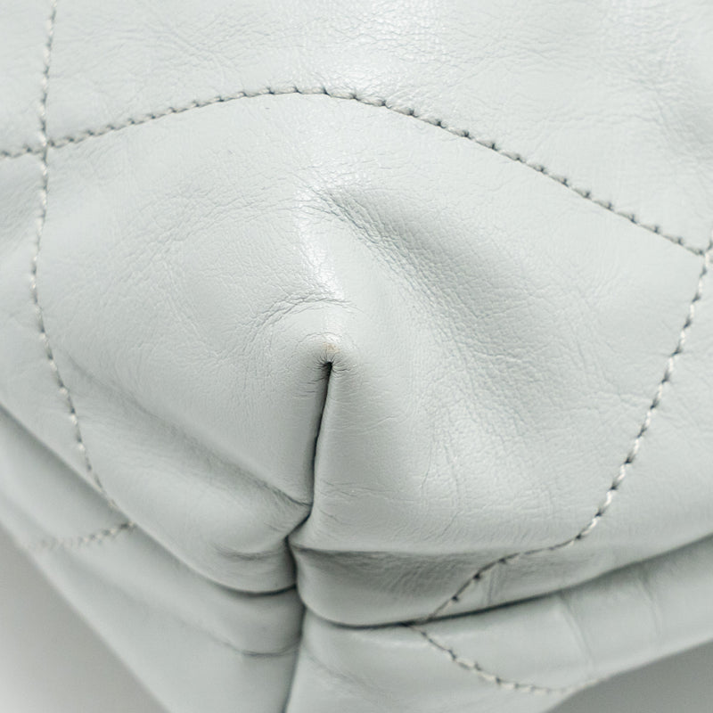 Chanel Small 22 Bag Shiny Calfskin Light Blue GHW (Microchip)