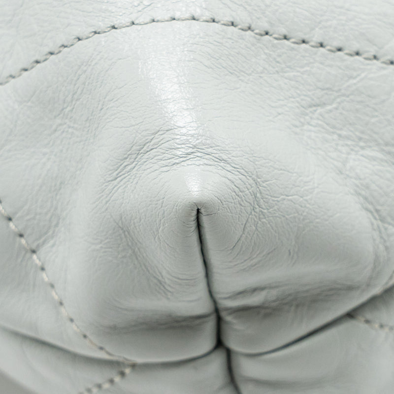 Chanel Small 22 Bag Shiny Calfskin Light Blue GHW (Microchip)