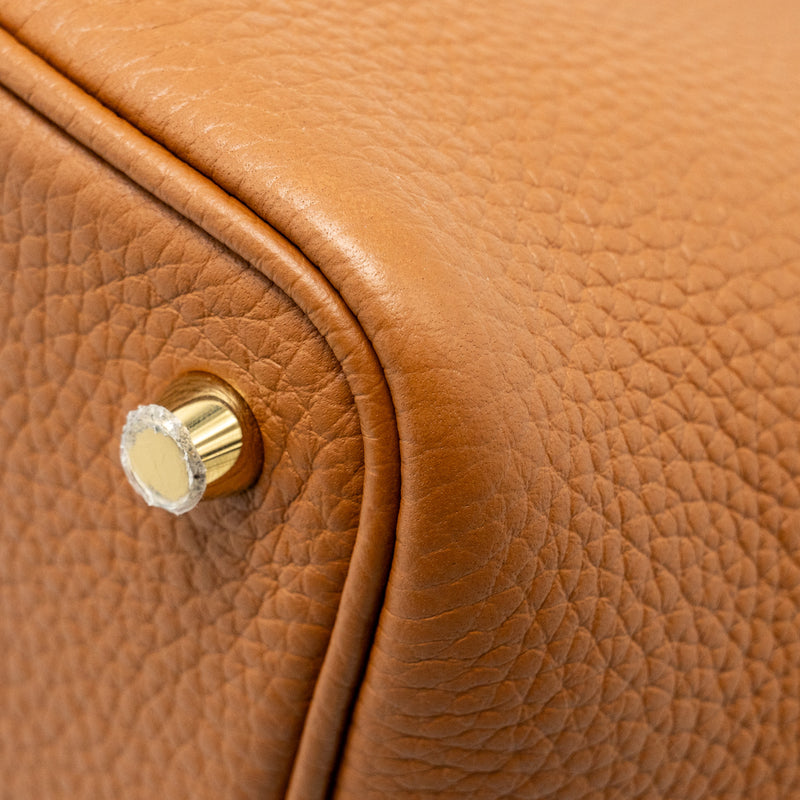 Hermes Picotin 18 Lock Bag Clemence Gold GHW Stamp B