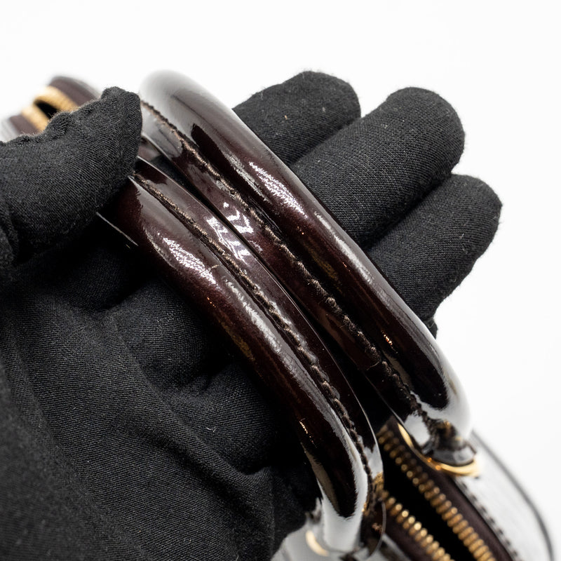Louis Vuitton Alma BB Monogram Patent Leather Amatante GHW