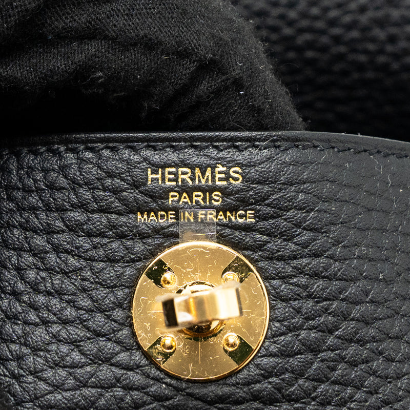 Hermes Mini Lindy Clemence Black GHW Stamp B