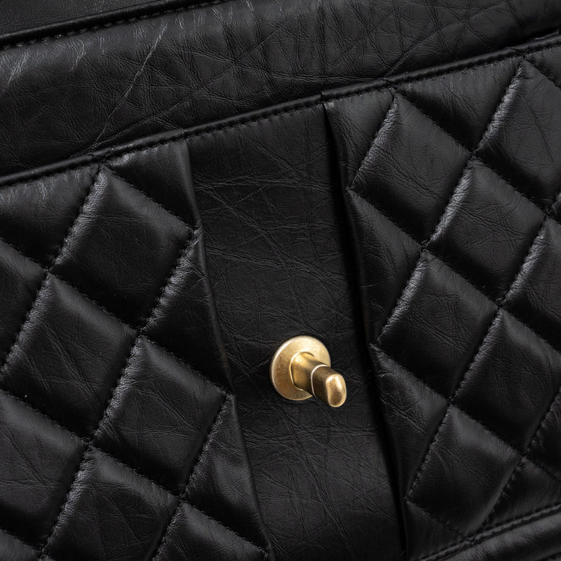 Chanel 23S flap backpack calfskin black brushed GHW (microchip)