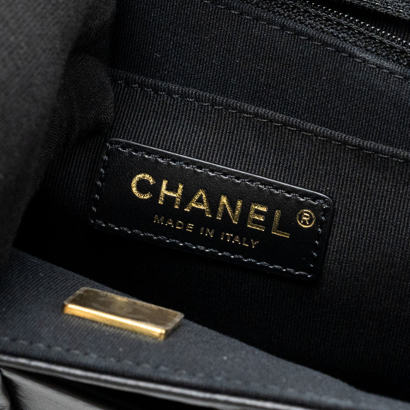 Chanel 23S flap backpack calfskin black brushed GHW (microchip)