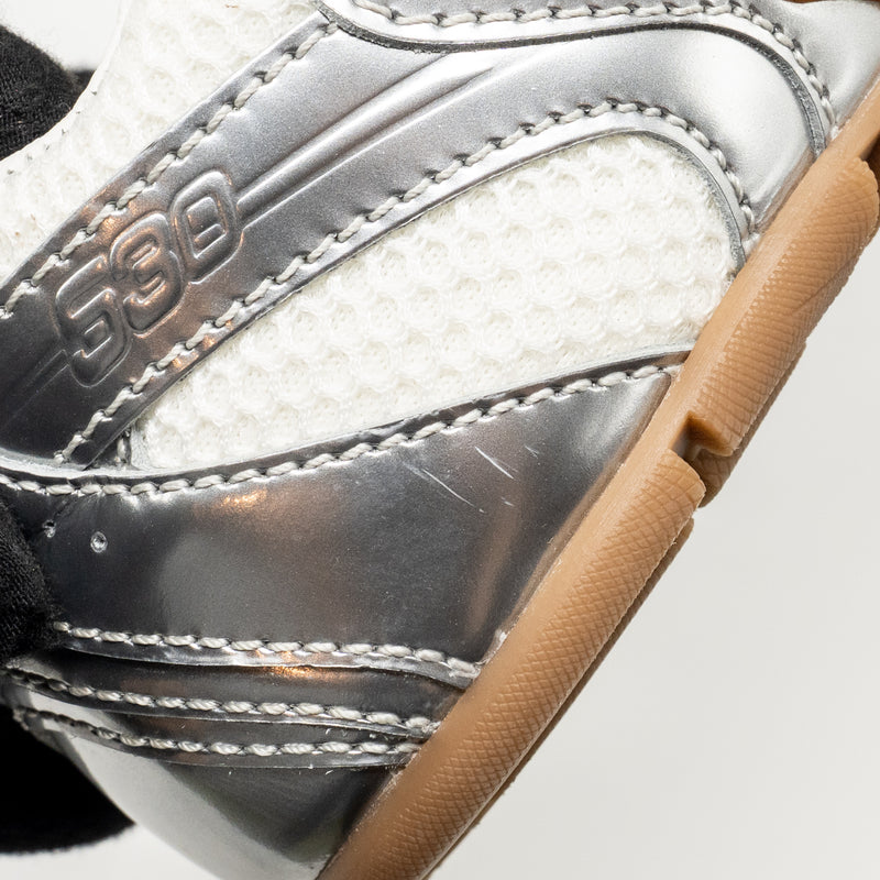 Miu Miu x New Balance Size 37.5 530 SL Sneakers Metallic Leather/Mesh Silver/White