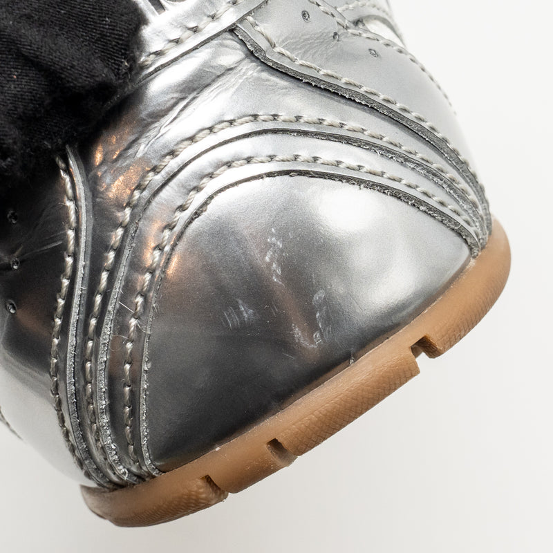 Miu Miu x New Balance Size 37.5 530 SL Sneakers Metallic Leather/Mesh Silver/White