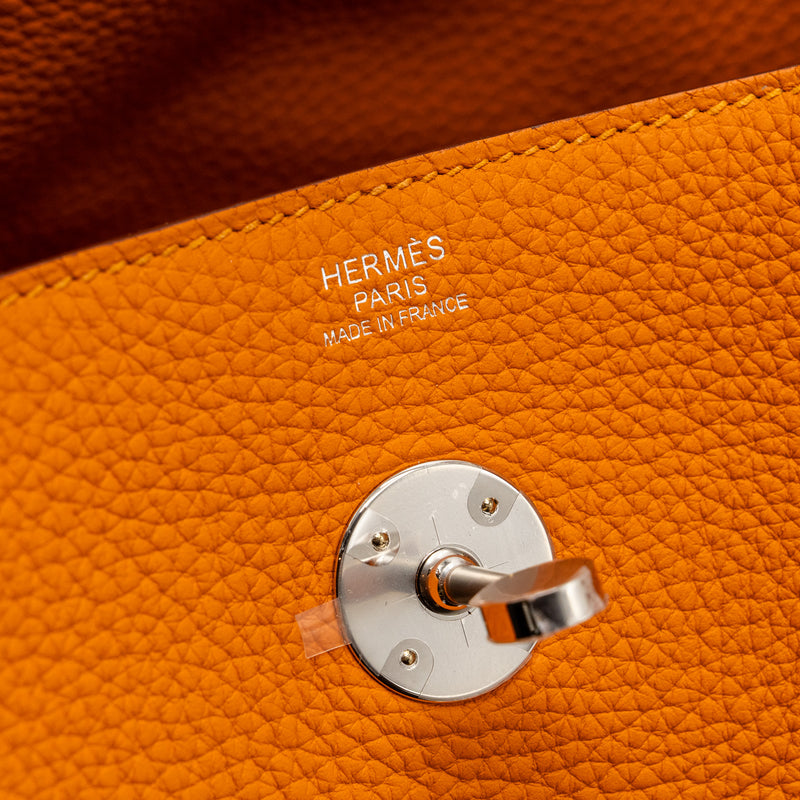Hermes Lindy 30 Clemence Apricot SHW Stamp D