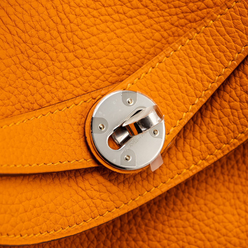 Hermes Lindy 30 Clemence Apricot SHW Stamp D