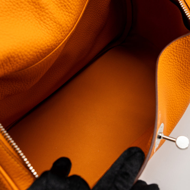 Hermes Lindy 30 Clemence Apricot SHW Stamp D