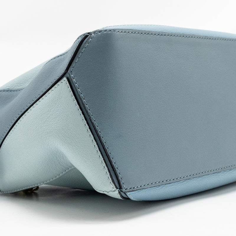 Loewe Small Puzzle Bag Calfskin Blue/ Multicolour GHW