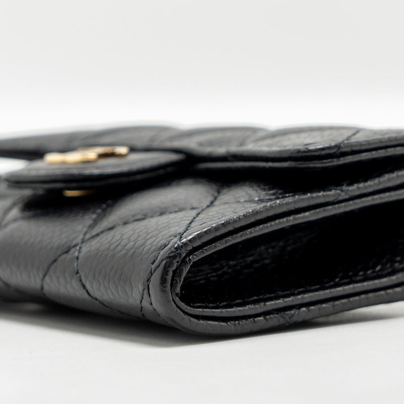 CHANEL Classic Flap Card Holder Caviar Black GHW