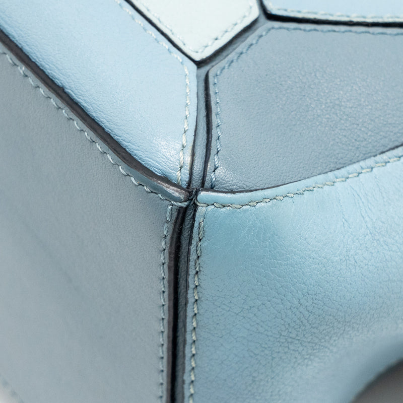 Loewe Small Puzzle Bag Calfskin Blue/ Multicolour GHW