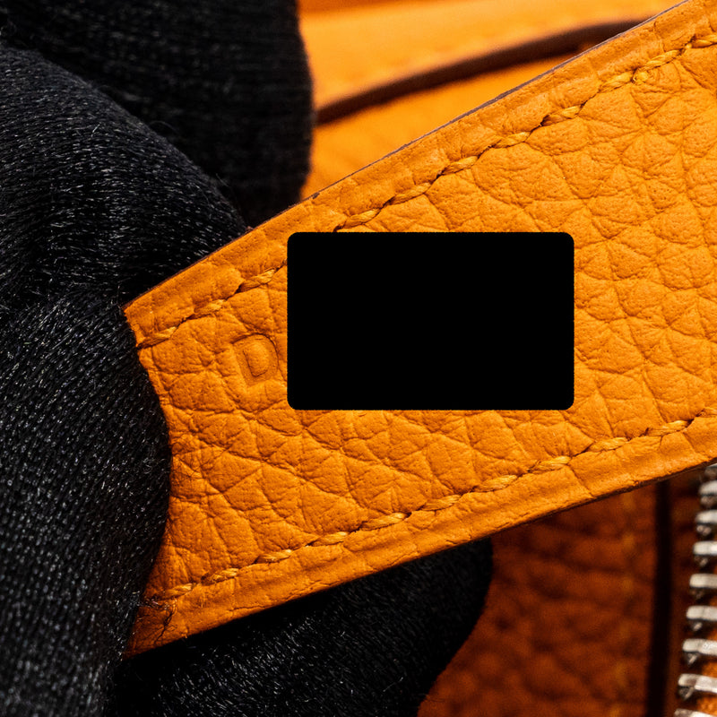 Hermes Lindy 30 Clemence Apricot SHW Stamp D
