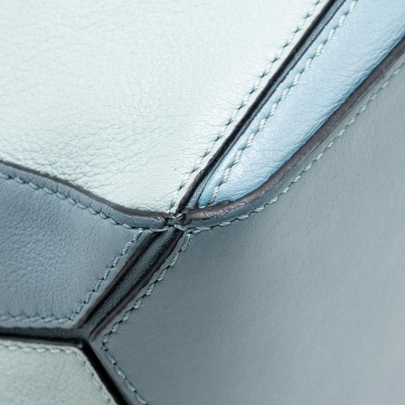 Loewe Small Puzzle Bag Calfskin Blue/ Multicolour GHW