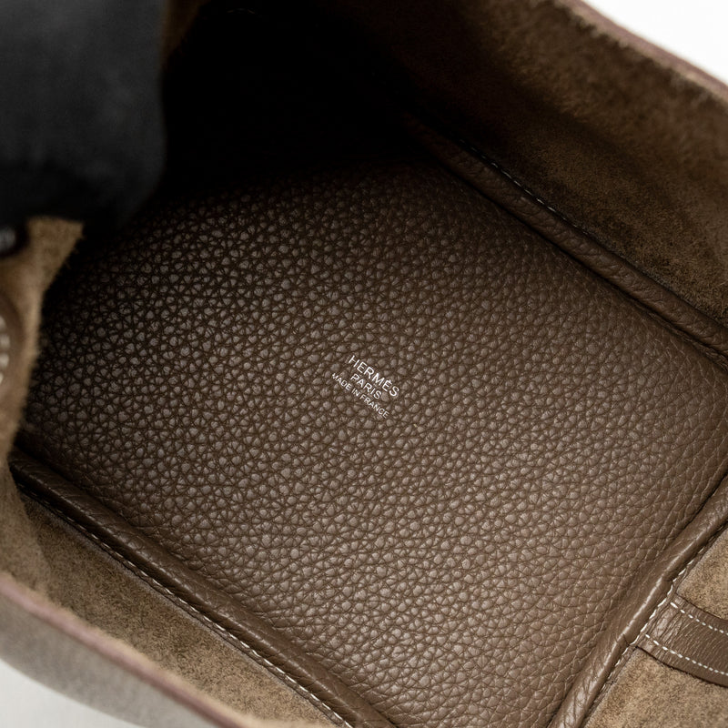 Hermes Picotin 18 Lock Bag clemence Etoupe SHW stamp Z