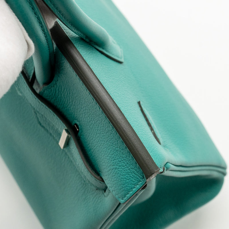 Hermes Birkin 25 Taurillon Novello Vert Verona/Rose Lipstick SHW Stamp Y