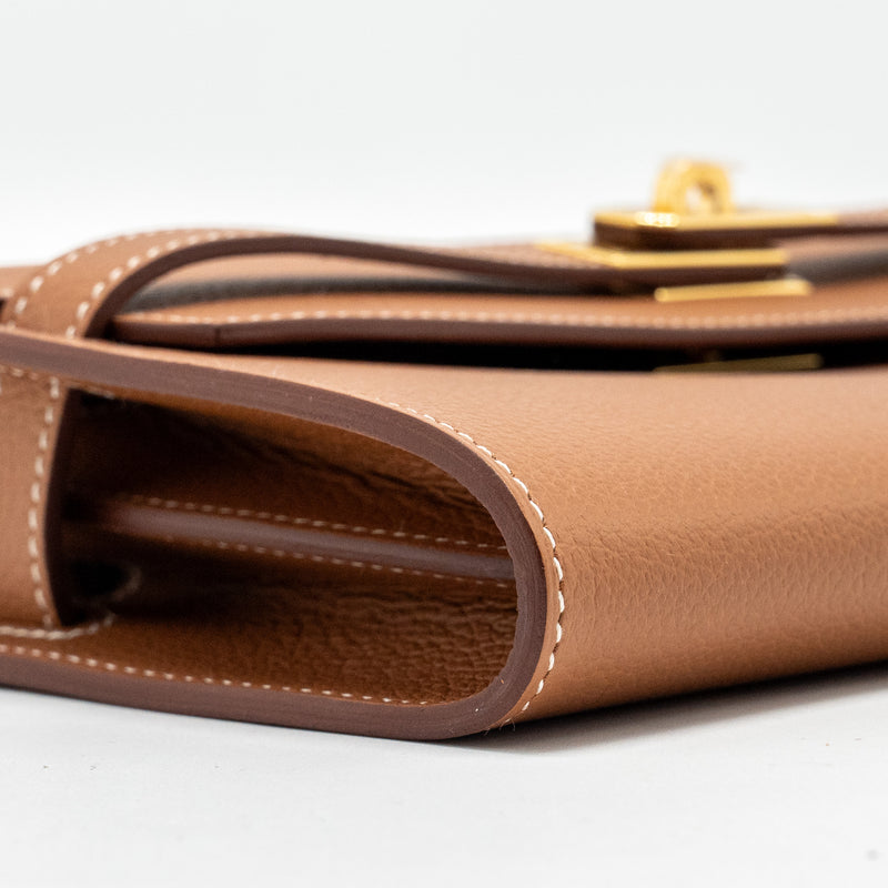 Hermes Kelly to Go Evercolor Gold GHW Stamp B