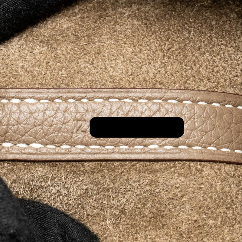 Hermes Picotin 18 Lock Bag clemence Etoupe SHW stamp Z