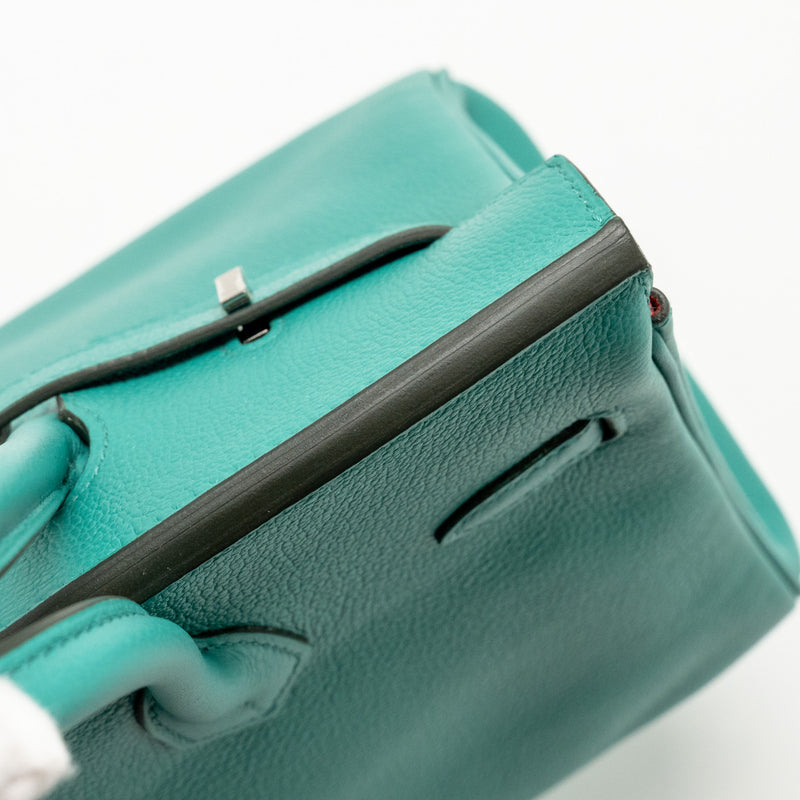 Hermes Birkin 25 Taurillon Novello Vert Verona/Rose Lipstick SHW Stamp Y