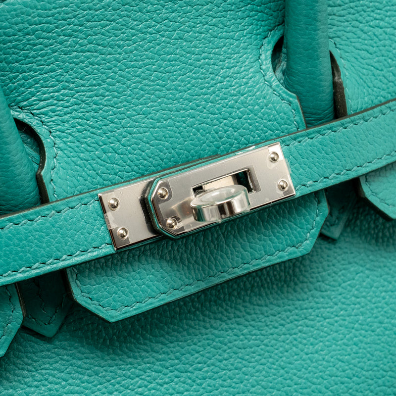 Hermes Birkin 25 Taurillon Novello Vert Verona/Rose Lipstick SHW Stamp Y