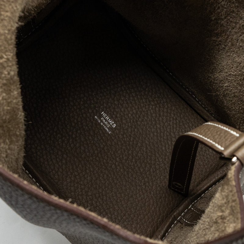 Hermes picotin 18 lock bag clemence etoupe SHW stamp Z