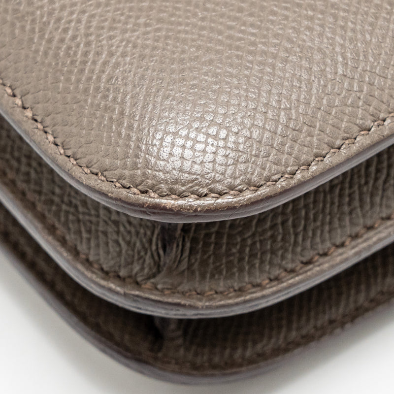 Hermes Mini Constance Epsom Gris Etain RGHW Stamp A