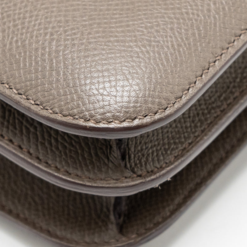 Hermes Mini Constance Epsom Gris Etain RGHW Stamp A