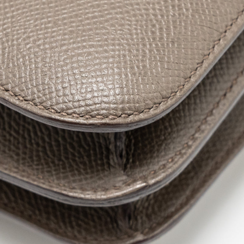 Hermes Mini Constance Epsom Gris Etain RGHW Stamp A
