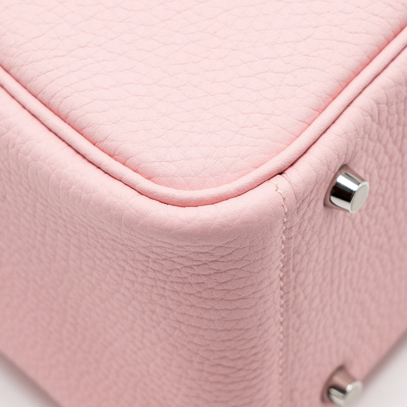 Hermes mini lindy II clemence 3Q rose sakura SHW stamp K