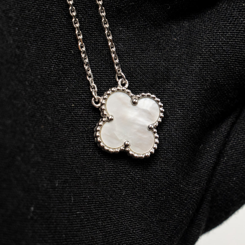 Van Cleef & Arpels Vintage Alhambra Pendant Mother-of-Pearl, White Gold