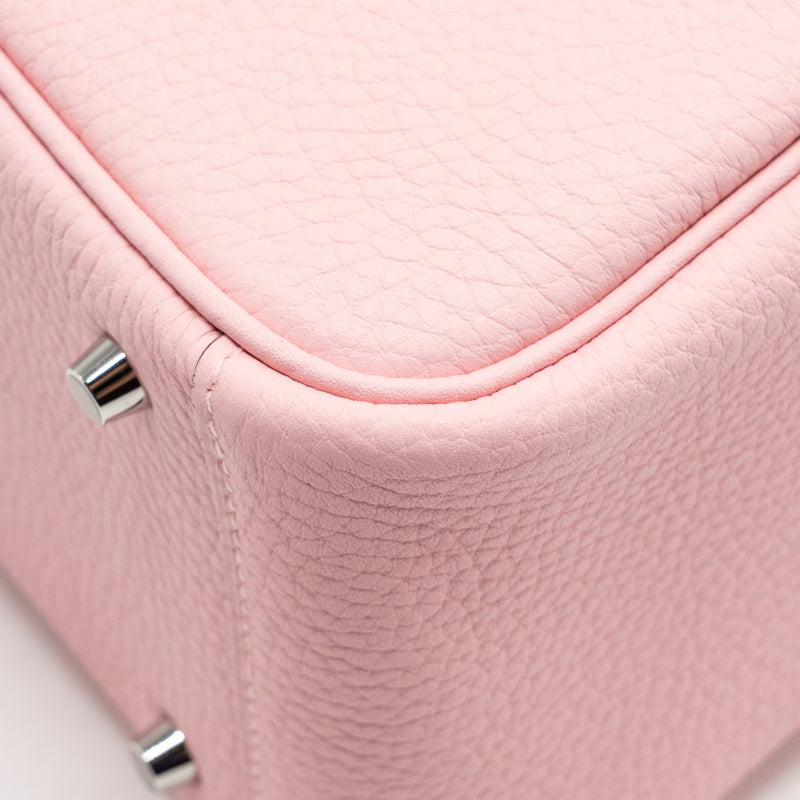 Hermes mini lindy II clemence 3Q rose sakura SHW stamp K