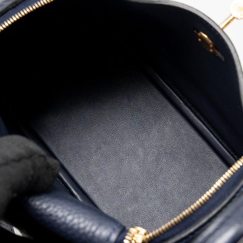Hermes Mini Lindy Clemence Blue Nuit GHW Stamp B