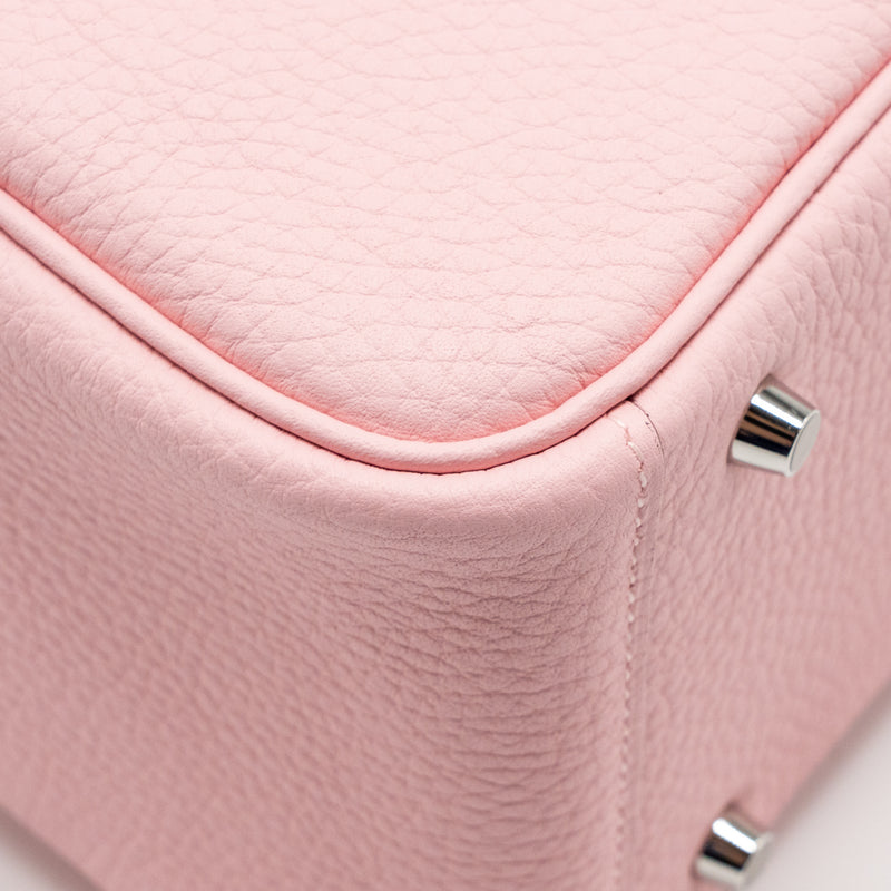 Hermes mini lindy II clemence 3Q rose sakura SHW stamp K