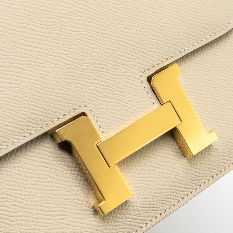 Hermes mini constance Epsom Craie GHW Stamp B