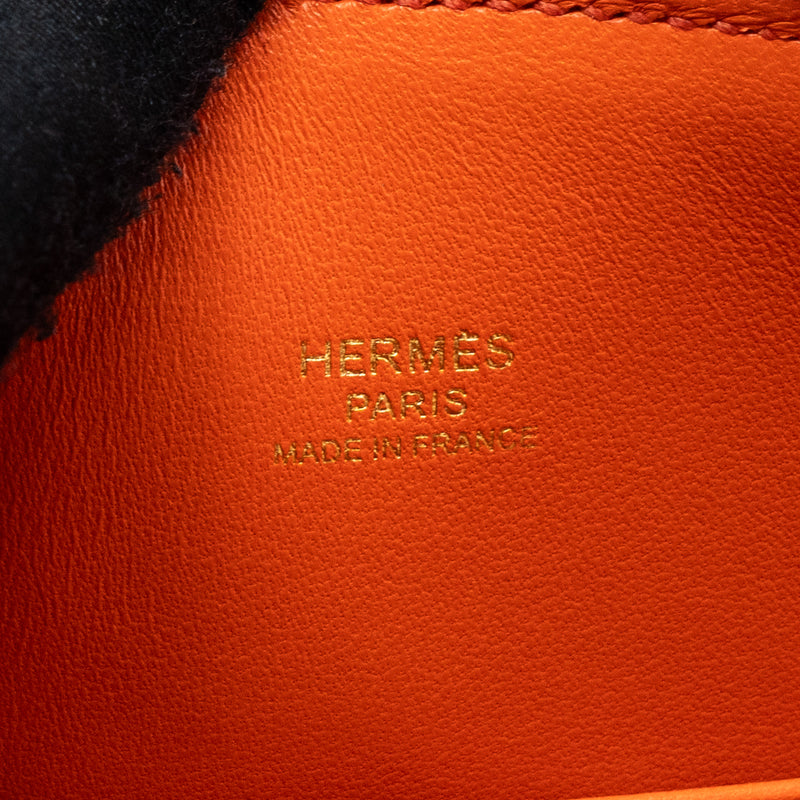 Hermes Mini Bolide Chevre Mysore Poppy Orange GHW Stamp A