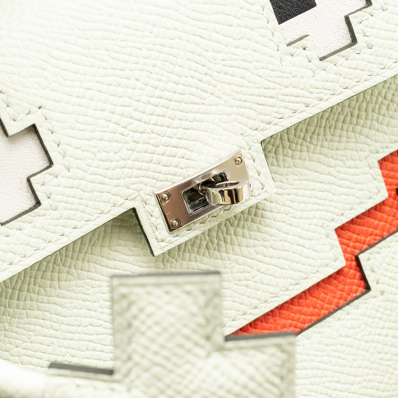 Hermes Kelly Dole Picto Epsom vert fizz / nata / rose Texas SHW stamp B