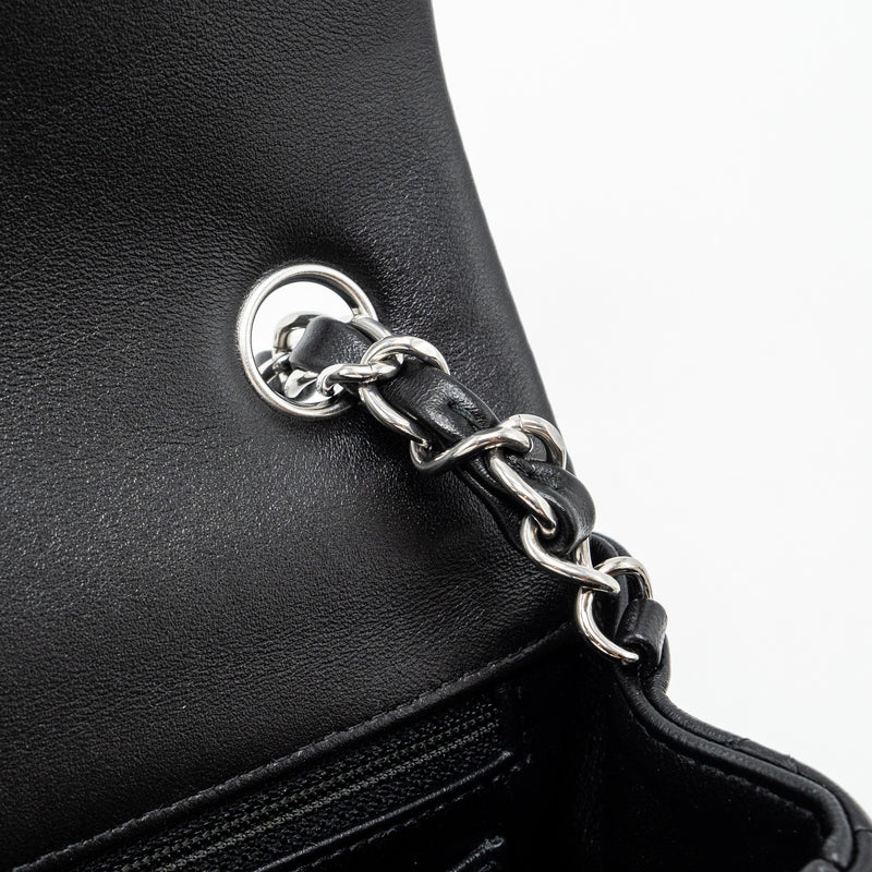 Chanel Classic Mini Rectangular Flap Bag Lambskin Black SHW (microchip)