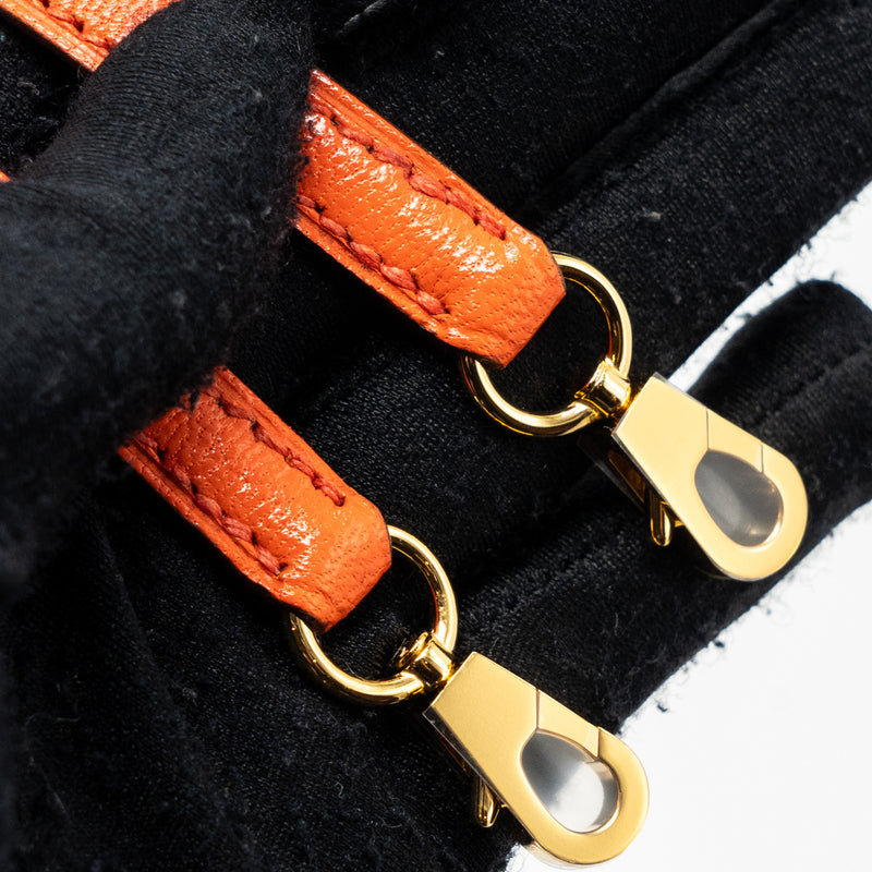 Hermes Mini Bolide Chevre Mysore Poppy Orange GHW Stamp A